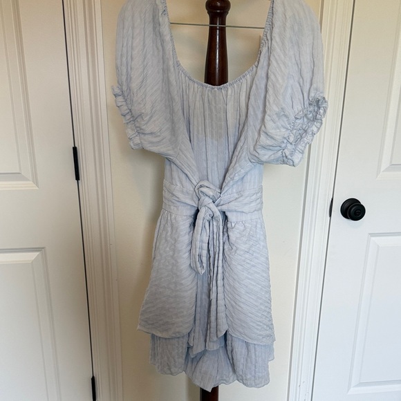 Light Blue Ruffled Romper - Picture 3 of 3